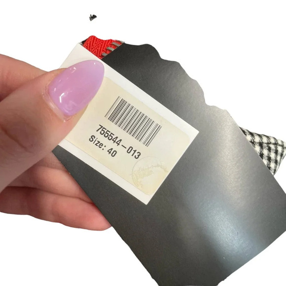 Isabel Marant Houndstooth Black Cream Red Zip Mini Skirt Size 40 US 8 - Picture 7 of 7